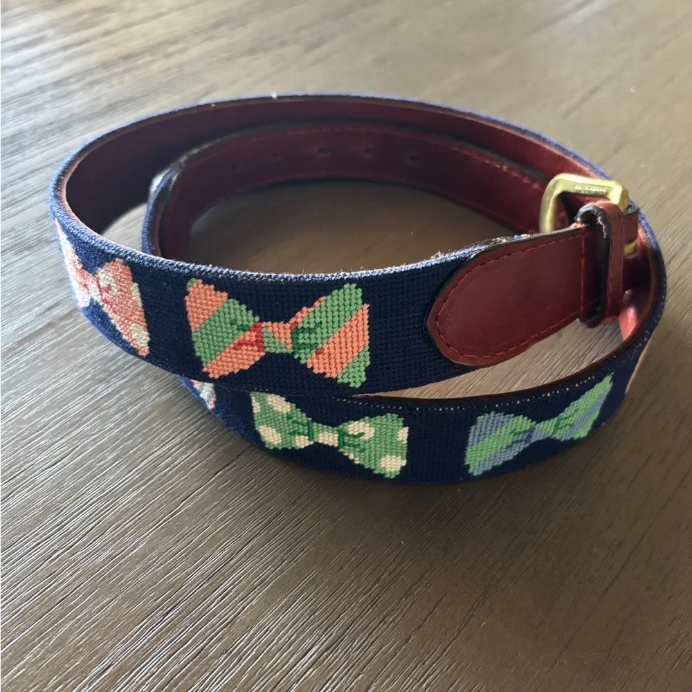 Hand-Stitched Needlepoint Boys Belt